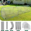 Chicken Tunnel for Yard, Outdoor Metal Chicken Run for 8-12 Chickens
118 x 27.5 x 23.6 in enclosed metal design helps deter predators, also for ducks and rabbits