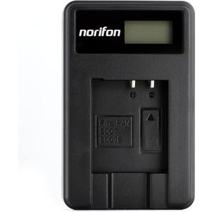 Norifon CGA-S007 LCD USB Charger for Panasonic DMC-TZ11, DMC-TZ15, DMC-TZ4, DMC-TZ5, Lumix DMC-TZ1, DMC-TZ2, DMC-TZ3, DMC-TZ4K, DMC-TZ4S, DMC-TZ50 Camera and More