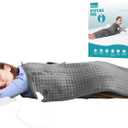 Ruqiji 17''x33'' XXXL King Size Heating Pad with 10 Temperature Settings, Pain Relief for Back/Neck/Shoulders/Menstrual Pain/Leg Cramp Christmas Gifts for Women Men Mom Dad (Dark Grey)