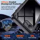 SUPFINE for iPhone 16e Case Waterproof,[Built-in Screen Protector][IP68 Underwater][15FT Military Dropproof] Full Body Shockproof for Phone Case-Black/Clear