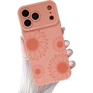 for iPhone 17 Pro Max Case Pink Flowers Floral Print | Shockproof Soft Silicone TPU Protective Cover for Girls Women, Fashion Design with Camera Protection, Wireless Charging