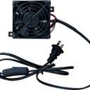 PTC Fan Heater with Switch Control 400W 110V Fan Electric Ceramic Energy Saving Constant Temperature Insulation Heating Element Mini Air Heater 80mm, PTCYIDU