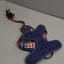 rabbitgoo Dog Harness No Pull with 2 Leash Clips, Adjustable Soft Padded, Reflective Oxford No Choke Pet Vest with Easy Control Handle for Large Dogs, Blue Star, L