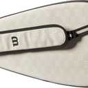 WILSON Premium Tennis Racket Cover - Holds 1 Racket, Cream