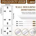 Pangda Peel and Stick Wall Molding Kit, 3D Premade Accent Molding Wainscoting Panel for Interior Wall Moulding Decor, Ready to Assemble Wainscoting Accent Panel