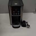 Hot & Iced Coffee Maker with Bold Setting, Single Serve Coffee Maker for K Cup and Grounds, 6-14 Oz Brew Sizes, 50 Oz Removable Water Tank, One Cup Coffee Machine with Reusable Filter, Black