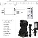 Red White and Blue String Lights, 4th of July Independence Day Lights Decoration, 300 LED 98ft, Waterproof with 8 Modes Plug in, Timer, Expandable, Memorial Day Patriotic Party Decor, Outdoor, Indoor