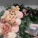 Wedding Arch Flowers, Artificial Flowers for Decoration, Large Flower Swag for Boho Styles Wedding Ceremony Floral Decor - Pack of 2 (Champagne&salmon Pink-style 2)