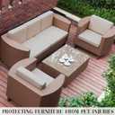5 x Outdoor Cushion Covers Set,8PCS Patio Furniture Couch Seat Slipcovers, Replacement for Sofa Sectional Chair(CoverOnly)