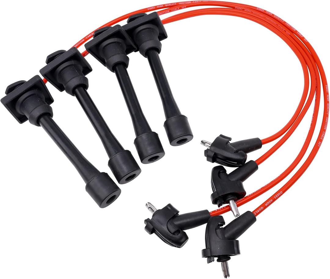 HiSport Spark Plug Coil Wires Ignition Coil Harness Replacement for Geo Prizm Toyota Celica Corolla 1.6L 1.8L 1993-1997 Replace 94853682, 9091922327, 71-4168, 6714168, 9485368, 55910, Set of 4