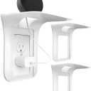3 Pack Plug Shelf for Wall Outlet, Wall Mount Socket Stand for Space Saving