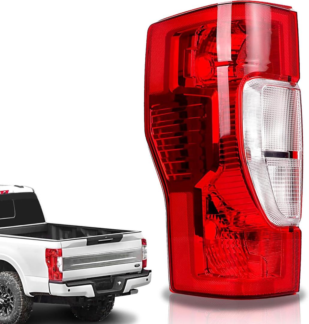 Tail Lights Compatible with 2020 2021 2022 Ford F250 F350 Super Duty Halogen Type Rear Light Accessories Non-Blind Spot Replace LC3Z13405C (Left Driver Side)