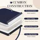 Basic Beyond Chair Cushions for Dining Chairs with Ties and Removable Cover, 2" Thick Seat Cushions for Kitchen Chairs, Set of 4, 17" x 16", Navy