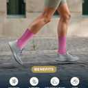 2 x Pembrook Premium Diabetic Compression Crew Socks for Women - Running Socks, Short Compression Socks for Women - 2 Pairs (Large)