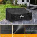 Kipiea Patio Sofa Cover, Heavy Duty Outdoor Couch Covers Waterproof Winter, 2-Seat Patio Furniture Cover Loveseat, Outdoor Sofa Covers with Anti UV and No Tears, No Fading (58"W x 30"D x 31"H)