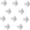 10Pcs Crystal Clear Acrylic Drawer Handles (1.2-Inch Square)