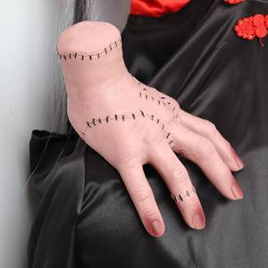 Wednesday Addams Family Thing Hand, Cosplay Hand by Addams Family, Fake Hand Toys Scary Props Halloween Decorations Prop Movie