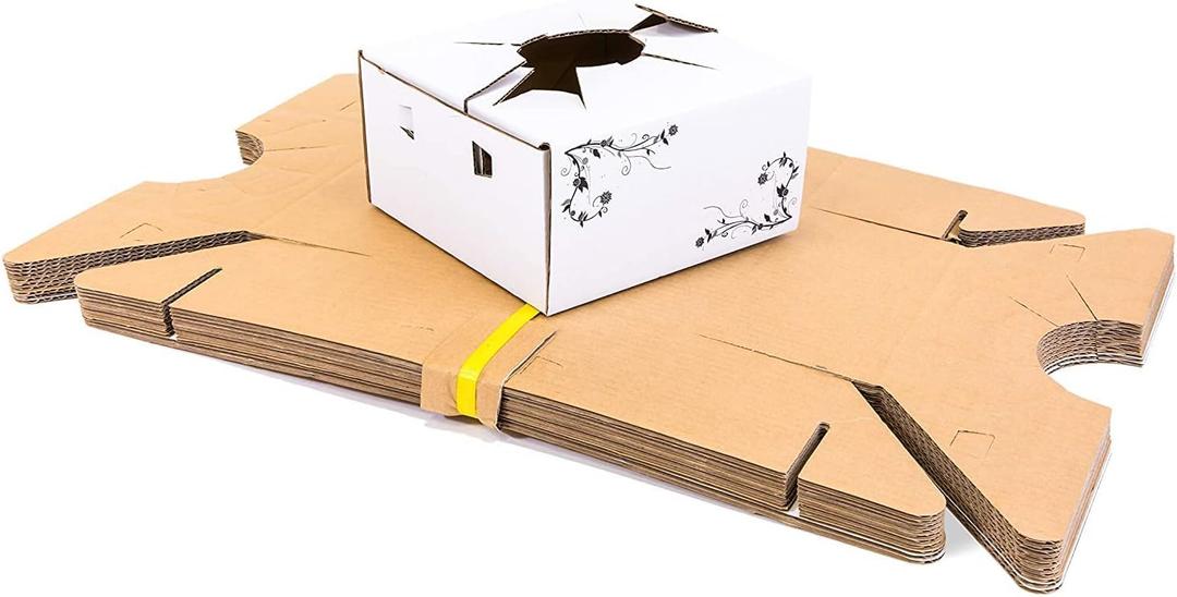 Cardboard Boxes for Delivery - Flower Delivery Boxes (8"x 8"x 4") - Sell in Bundle (10)
