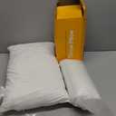 Artscope Synthetic Down Lumbar Pillow Insert, 12x20 Down Alternative Throw Pillow Insert. Ultra Soft Fluffy Sleeping Pillow with 100% Cotton Cover, Decorative Pillows Set of 2-White.