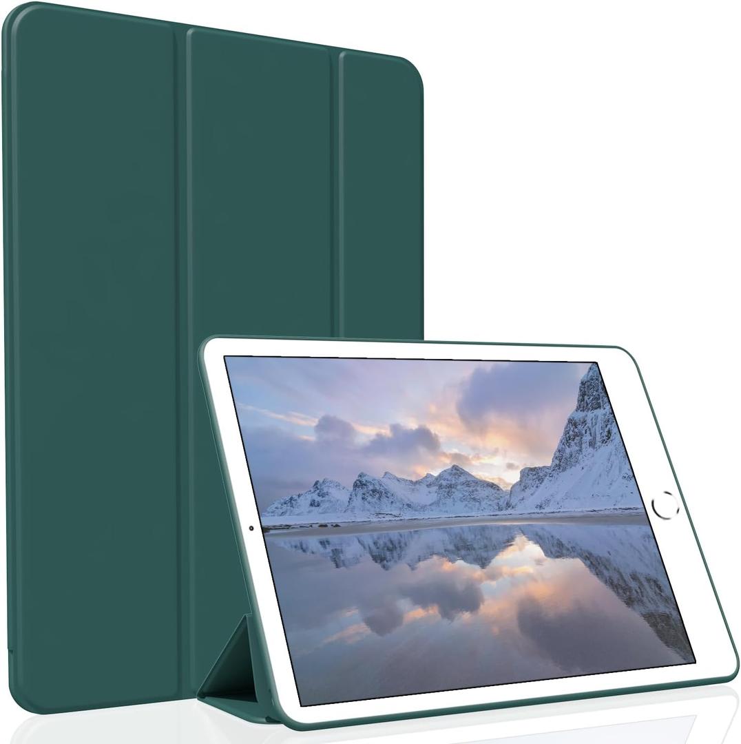 Case for iPad mini 5 (2019 Released), Lightweight Slim Auto Sleep/Wake Trifold Stand Smart Cover, Soft TPU Case for iPad mini 5th Generation 7.9 Inch, Dark Green