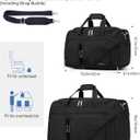 MILADA Underseat Carry On Luggage Bags for Travel Lightweight Foldable Carry On Bags for Airplanes Small Duffle Bag for Men Women TSA Approved Underseat Bag Travel Tote Bags, Black