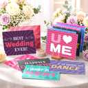 Yookeer 24 Designs Wedding Photo Booth Props Double Sided 8''x10'' Photo Booth Props Wedding Marriage Parties Decorations Set Water Proof Selfie Signs PVC Printing for Bridal Party Supplies