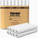 8 Rolls Thermal Paper 8.5 x 11 White for Thermal Printer, Rolls for A285M/ PD-A4/ M08F- Letter Portable Printers Wireless for Travel and Home Use as Office Paper