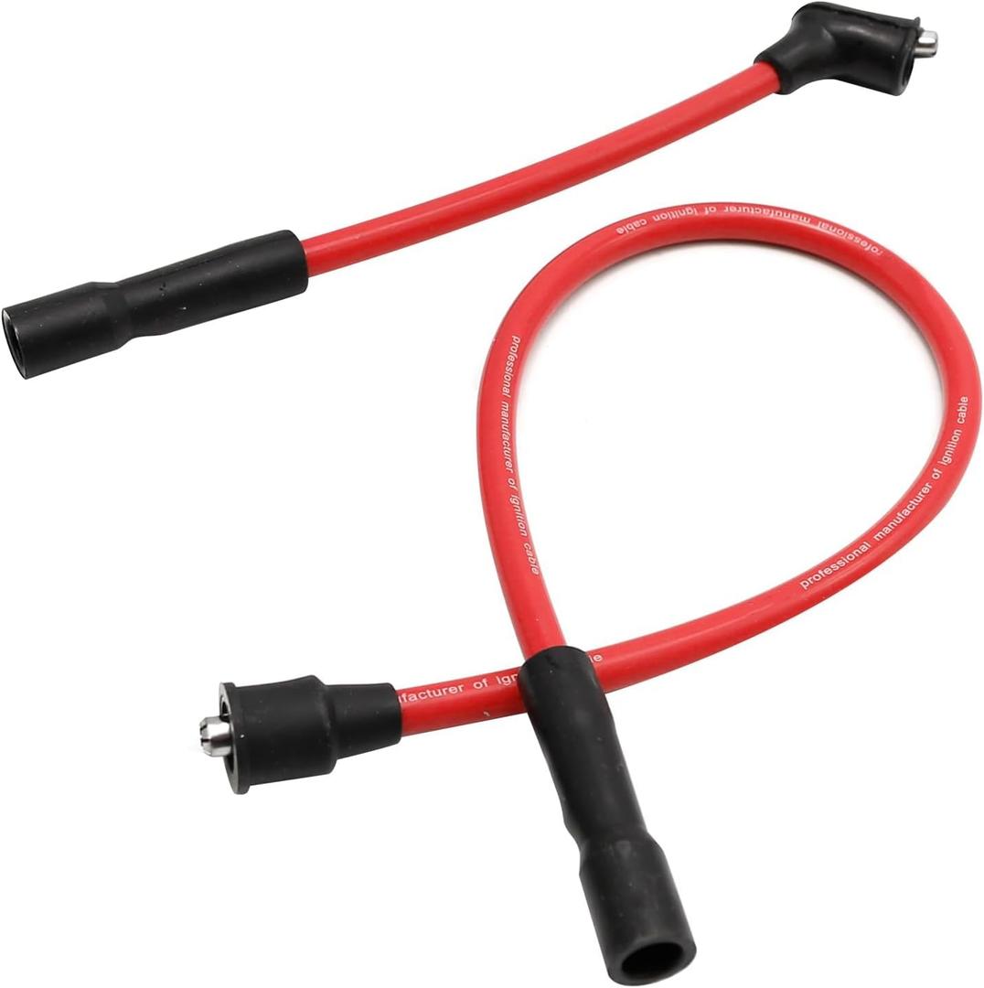 Saihisday 8.8mm Red Spark Plug Wires 2104-0143 Replacement for Harley Davidson Sportster XL 883 1200 1986-2003