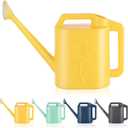 2 Gallon Watering Can for Indoor Plants, Garden Watering Cans for Outdoor Plant House Flower, Modern Plant Watering Can Large Long Spout with Sprinkler Head (Yellow)