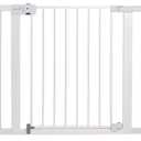 Safety 1st Easy Install Baby Gate for Doorways, Auto-Close Pressure-Mounted Magnetic Latch, Indoor Dog Gates, No Drilling, Fits 29"-38", White