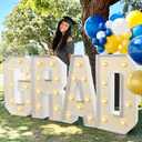 2025 Graduation Decorations - 2FT Large PRE-CUT GRAD Marquee Letters Kit - Mosaic Foam Board Sign - Class of 2025 Congrats Party Supplies for Kindergarten Preschool High School College