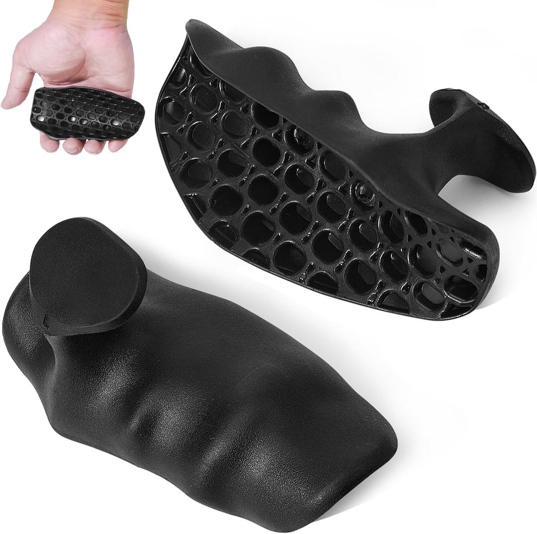 Original Weight Lifting Grips for Men Women Palm Protection, Ergonomics Fingerless Rubber Gym Hand Grips for Weight Lifting, Deadlifts, Gym Workout Gloves for Bodybuilding (Black)