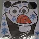 Pack Of 3 ROCWOHO Christmas Snowman Decals - Large Size Snowflakes & Candy Indoor/Outdoor Decorations for Winter Doors & Windows