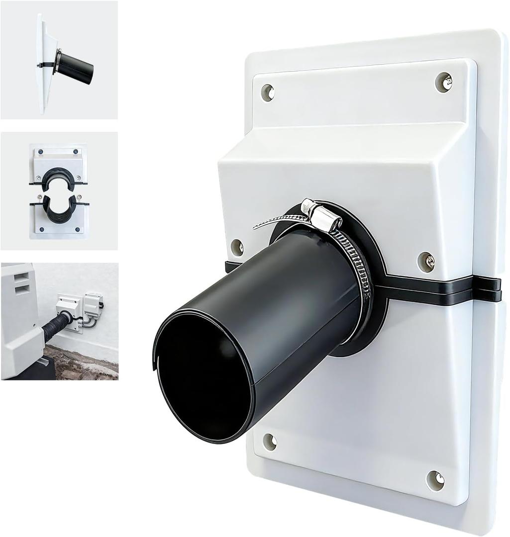 HVAC Wall Penetration & Line-Set Cover Kit, Easy Install Split Cover Wall Sleeve for AC Line Set, HVAC Wall Penetration Cover for Indoor & Outdoor Air Conditioner Systems (White, 2-3/8")