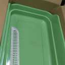 Extea Large Cat Litter Box with High Sides,Cat Boxes for Indoor Cats,Cat Litter Pan for Kitty,Litter Box with Low Entry,Easy to Clean,Anti-Splashing,23.6" x15.7" x6.2" (Green)