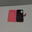 TUCCH Wallet Case for iPhone 16 Plus, Flip Wallet PU Leather Magnetic Protective Cover with [RFID Blocking] [4 Card Slots] Stand [TPU Interior Case] Compatible with iPhone 16 Plus, Hot Pink