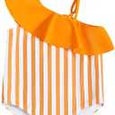 YWFSHOP Baby Girl Swimsuit Cute Print Summer Ruffle Sleeveless Toddler Girls One Piece Swimwear Bathing Suit 12M-5T