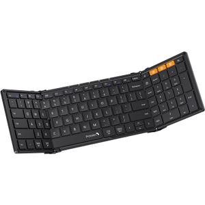 ProtoArc XK01 Full-Size Foldable Bluetooth Keyboard for Travel, Black