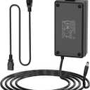 PAUTIX 24V DC Power Supply Adapter 24Volt 7.5A 180W Output,AC to DC Converter Transformer 100-240V AC Input with 5.5 x 2.1mm US Plug for LED Strip, CCTV Camera(Black)