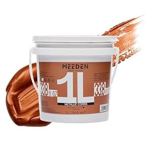 MEEDEN Metallic Copper Acrylic Paint: 1L / 33.8oz Gloss Finish Paint for Adluts Artists Hobbists Painting on Craft Canvas Projects Home Décor Furniture Easter Eggs
