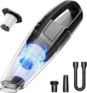 BSRCO Handheld Vacuum Cordless, Rechargeable 8000PA, Car Vacuum Portable Cordless, Hand Vacuum Rechargeable, 3 in 1, Lightweight, Hand Held Vacuum Cleaner for Car Home Office, Pet Hair