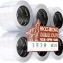 Packstrong Industrial Grade Clear Packing Tape 6 Rolls - 110 Yards per Roll - 3" Wide x 2.5 mil Thick, Acrylic Adhesive Heavy Duty Tape for Box Office Moving Packaging Shipping
