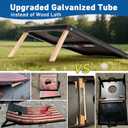 Portable Cornhole Board Set 2x1.3ft | 24"x16": Cornhole Set Outdoor Backyard Corn Hole Toss Game for Party Beach | 2 Foldable Wooden Corn Hole Boards, 8 Bean Bags, 1 Carrying Bag (American Flag)