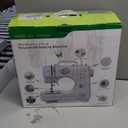 Rxmeili Sewing Machine Portable Mini Electric Sewing Machine For Beginners 12 Built-In Stitches 2 Speed With Foot PedalLight, Storage Drawer