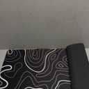 XXL Mouse Pad with Phone Holder, RGB Desk Mat with 15W Fast Charging, LED Large Gaming Mouse Pad with 11 Lights Colors, Long Mouse Pads for Desk, Waterproof Non-Slip Gaming Pad for Gamer Esports Pros (Black with Topographic Print)