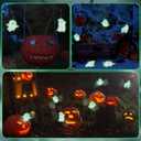 VioraWhite 12 Pcs Halloween Ghost Diamond Painting Swaying in The Wind, Glow in The Dark Spooky Faces Diamond Art Kits for Adults Beginners, High Flexibility Iron Stakes Outdoor Garden Decoration