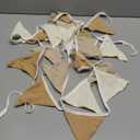 Oudain 2 Pcs Pennant Banner Flags Nursery Garland Triangle Bunting Flags Playroom Wall Decor Banner for Nursery Baby Shower Birthday Boho Wedding Party Event, Each 7.75 ft(Simple Color)