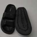 Weweya Sandals for Women and Men - Pillow Slippers - Double Buckle Adjustable Slides - EVA Flat Sandals 40-41