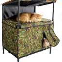 4-Season Cat House - Waterproof Outdoor Pet Shelter & Indoor Cat Cave - Removable Heating Pad for Winter, Cooling Mat Compatible for Summer - Secure Sanctuary for Feral & Home Cats