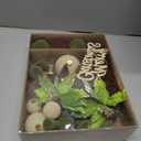 38Pcs Velvet Christmas Ornaments Set, Brown Green Beige Flocked Christmas Ornaments for Xmas Tree Decorations Shatterproof Plastic Hanging Balls for Indoor Home Party Holiday Decor Gifts